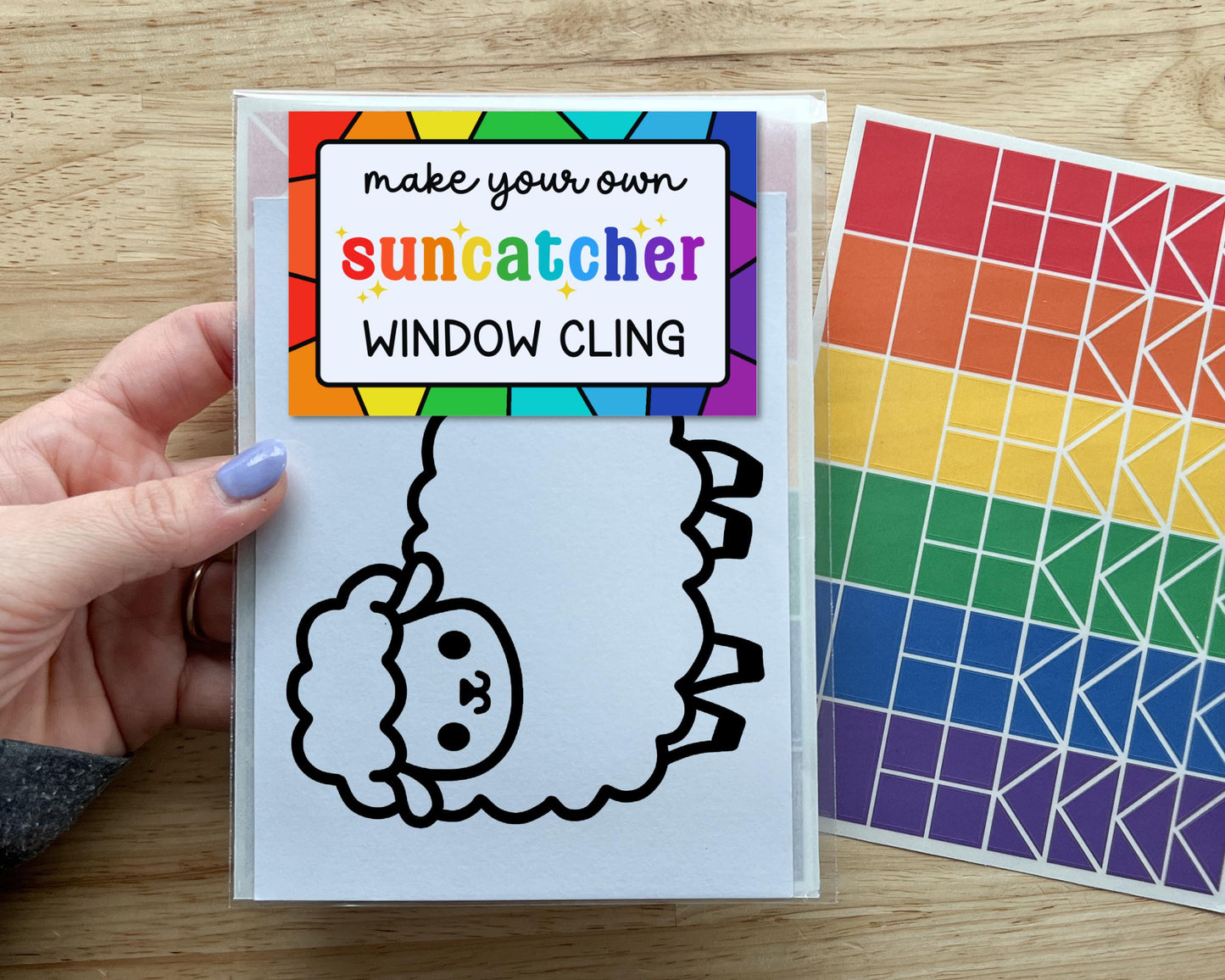 Sheep Suncatcher Sticker Craft Kit