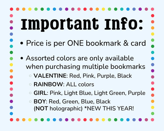 Bulk Magnetic Bookmark Valentines Day Favors