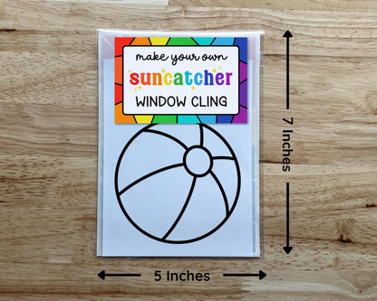 Beach Suncatcher Sticker Craft Kit, Set of 4