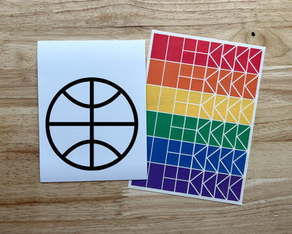 Basketball Suncatcher Sticker Craft Kit