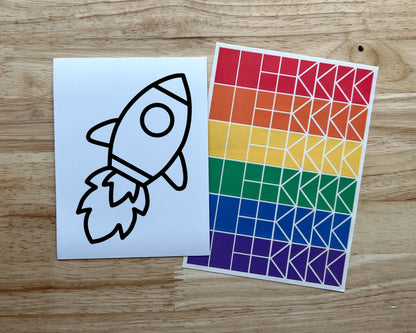 Rocket Suncatcher Craft Party Favor