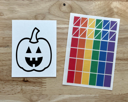 Mini Pumpkin Suncatcher Sticker Halloween Craft Kit