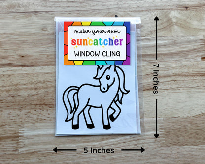 Mythical Suncatcher Sticker Craft Kit, Set of 4