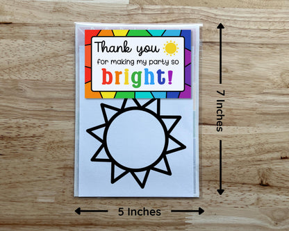 Sun Suncatcher Craft Party Favor