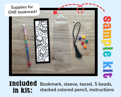 Spiderweb Coloring Bookmark Craft Kit, Halloween Party Favor