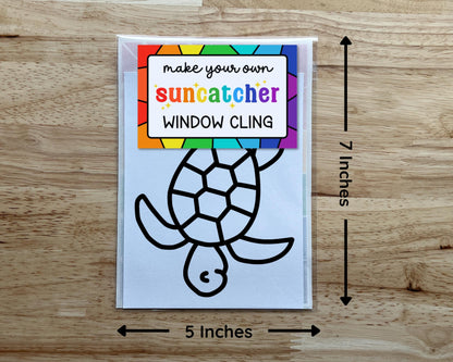 Sea Turtle Suncatcher Sticker Craft Kit