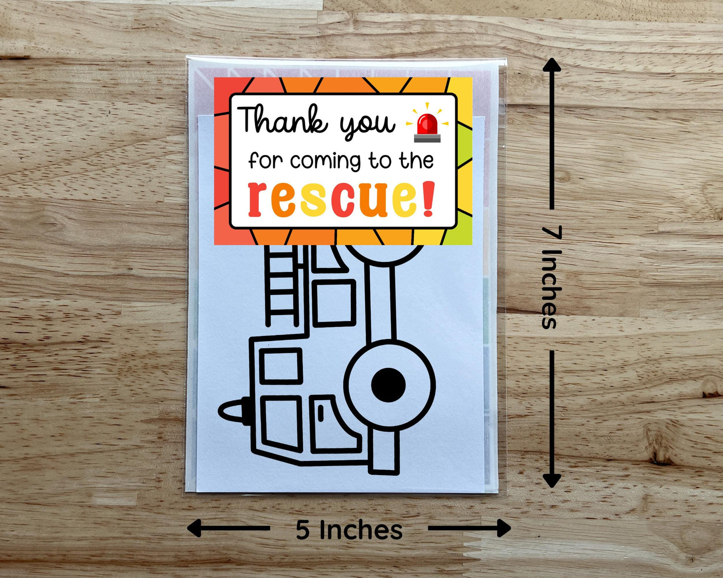 Firetruck Suncatcher Craft Party Favor