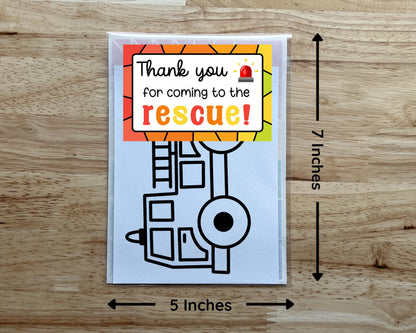 Firetruck Suncatcher Craft Party Favor