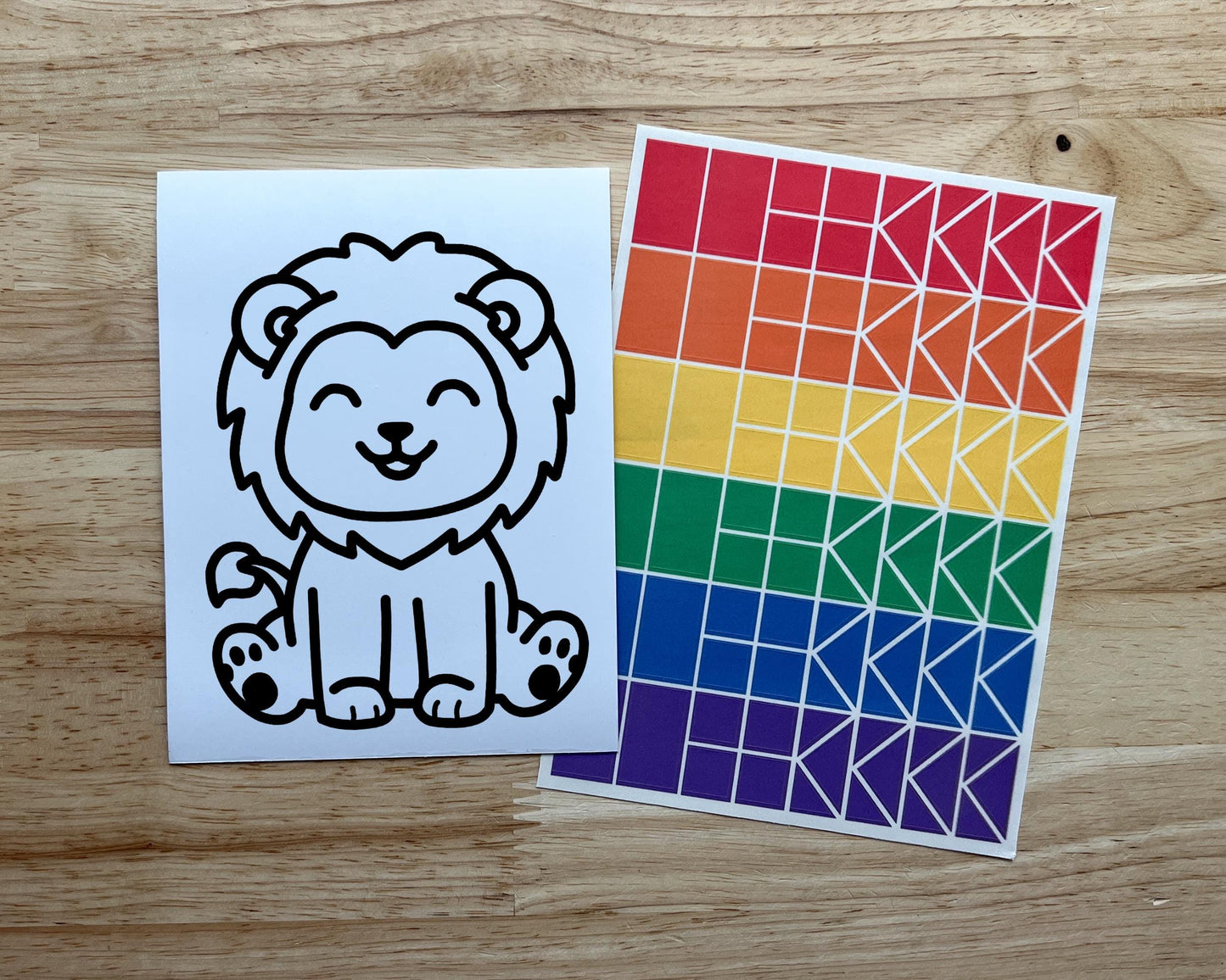 Lion Suncatcher Sticker Craft Kit