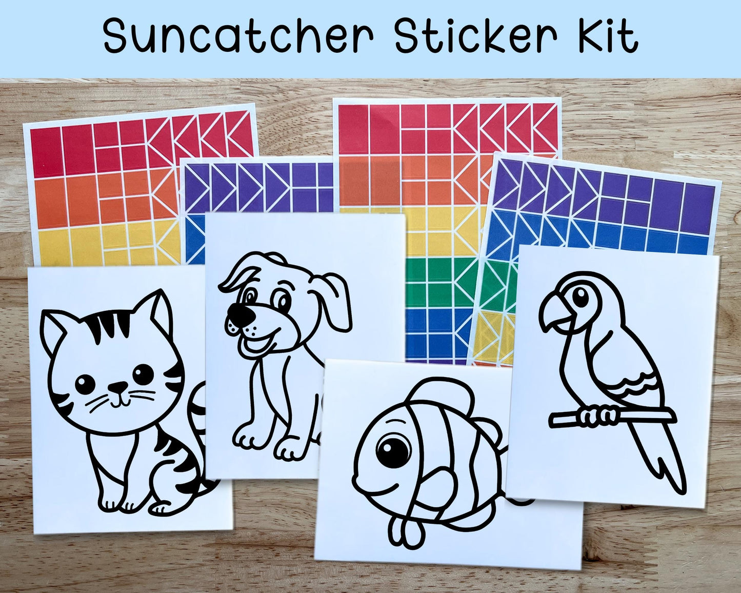 Pet Suncatcher Sticker Craft Kit Set of 4