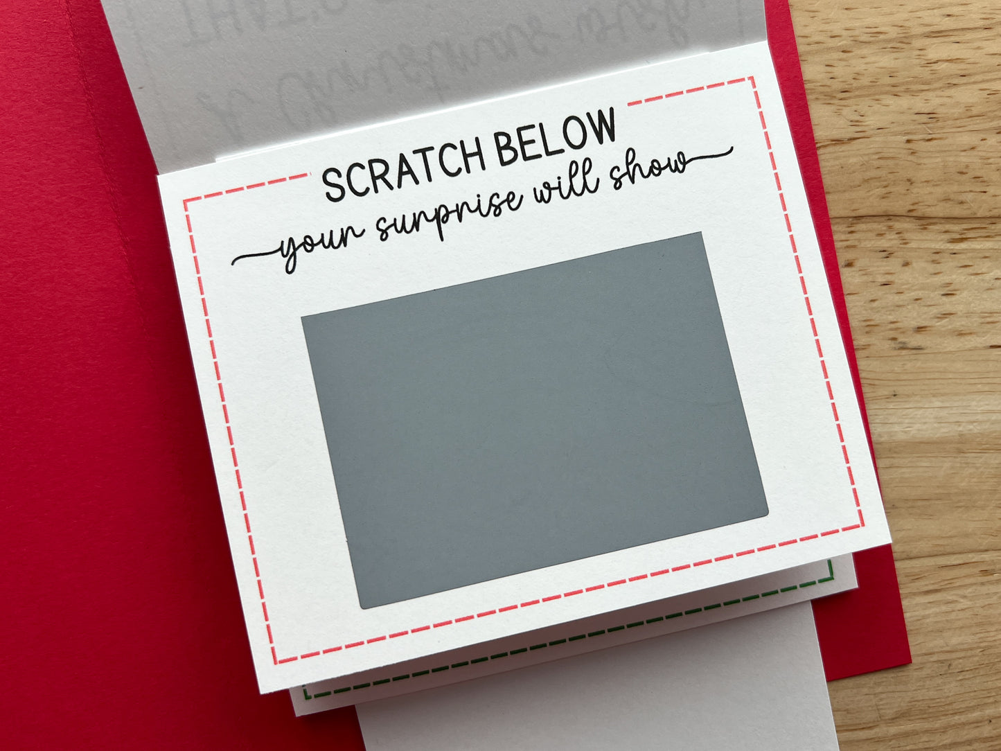 Christmas Scratch Gift Reveal Card