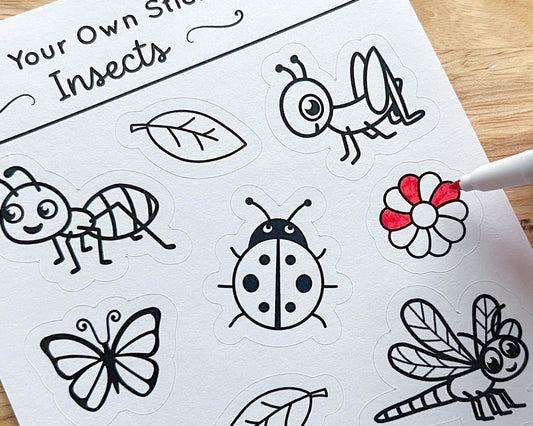 Insect Color Your Own Stickers
