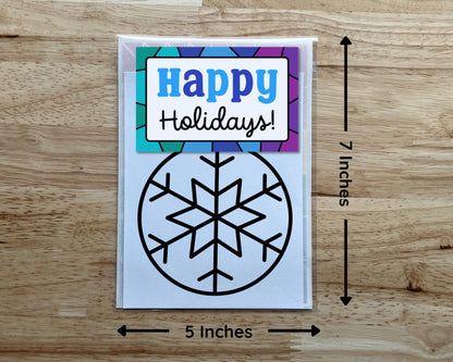 Snowflake Suncatcher Sticker Holiday Craft Kit