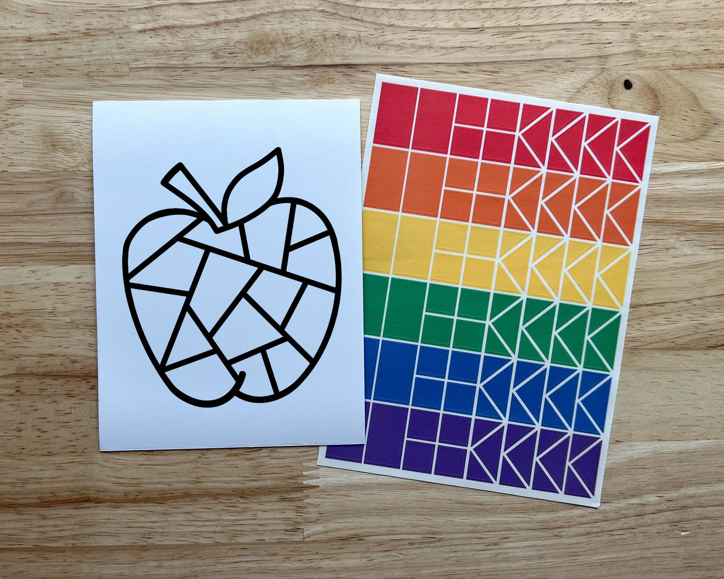 Apple Suncatcher Sticker Craft Kit