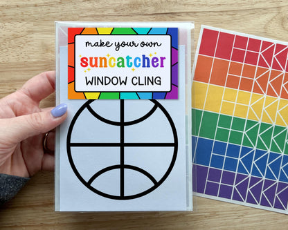Basketball Suncatcher Sticker Craft Kit