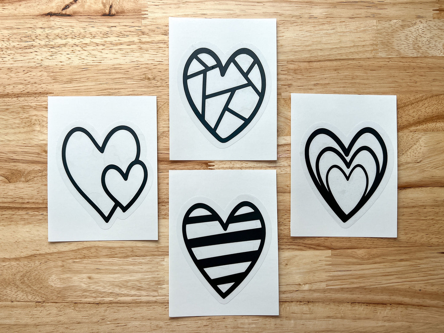 Hearts Suncatcher Sticker Valentine Craft Kit, Set of 4