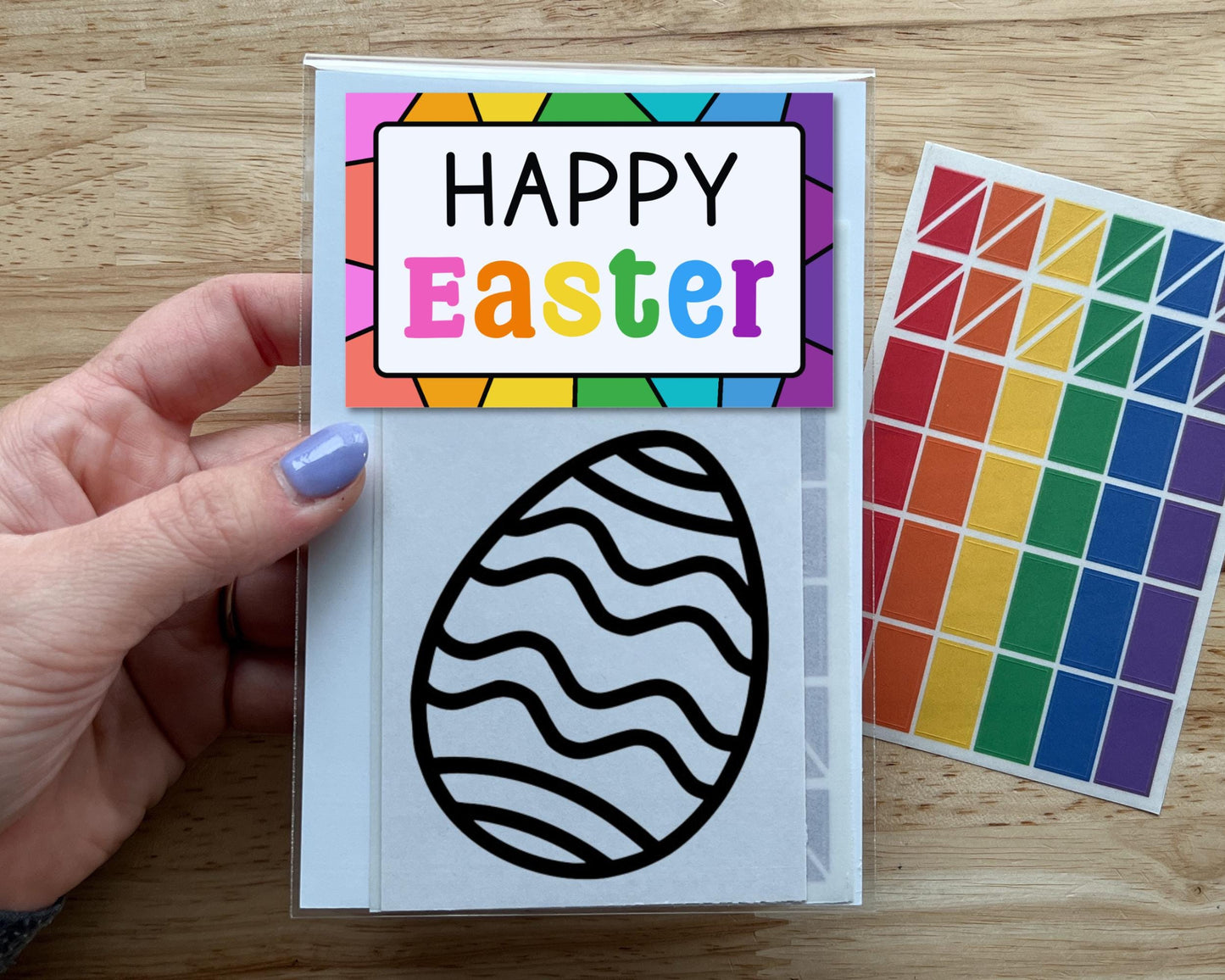 Mini Easter Egg Suncatcher Sticker Craft Kit