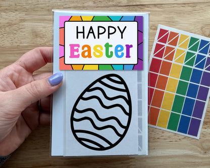 Mini Easter Egg Suncatcher Sticker Craft Kit