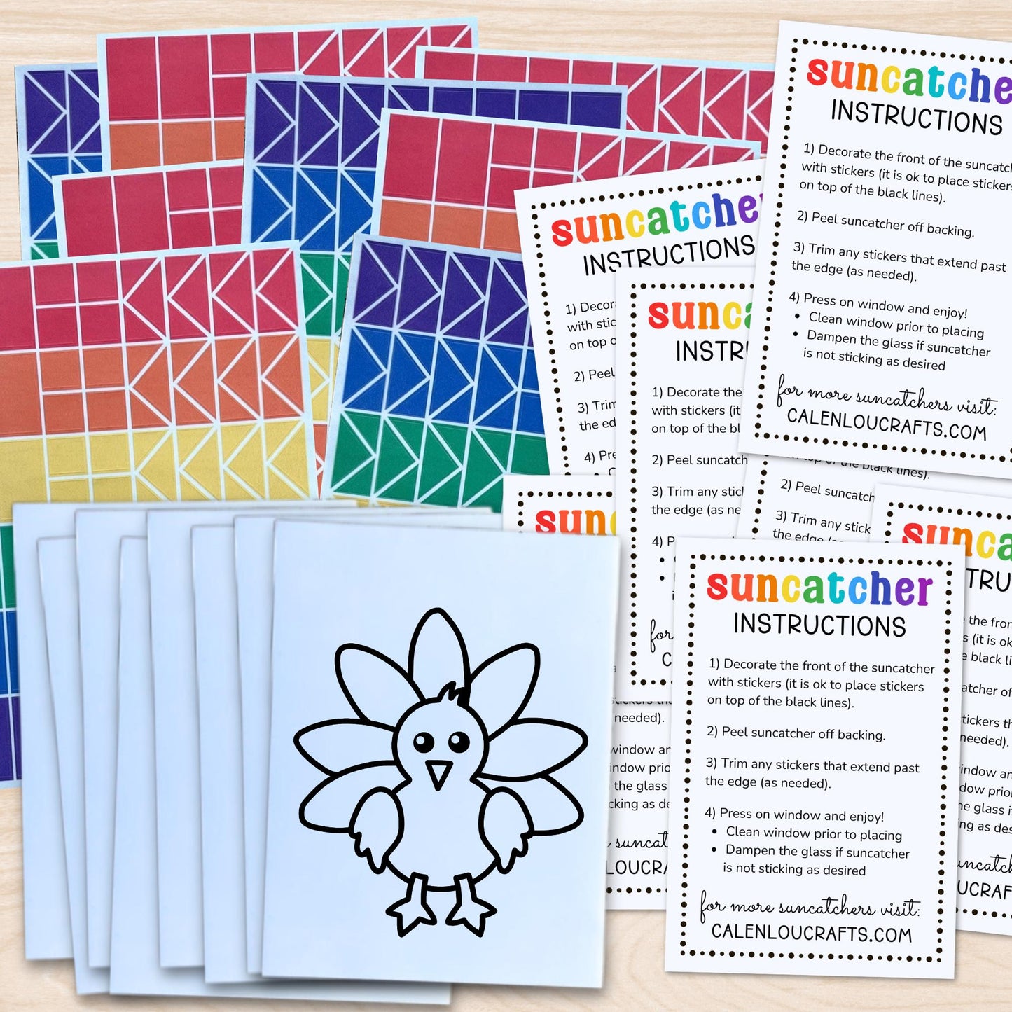 Bulk Thanksgiving Suncatcher Craft Activity