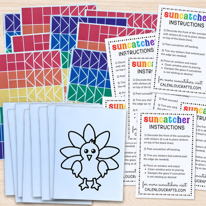 Bulk Thanksgiving Suncatcher Craft Activity