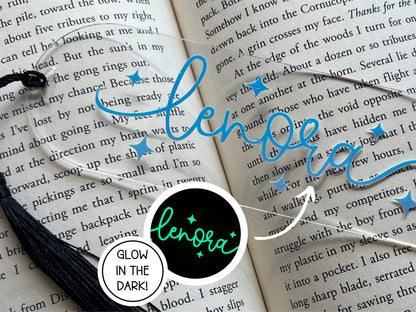 Personalized Holographic Bookmark, Glow in the Dark
