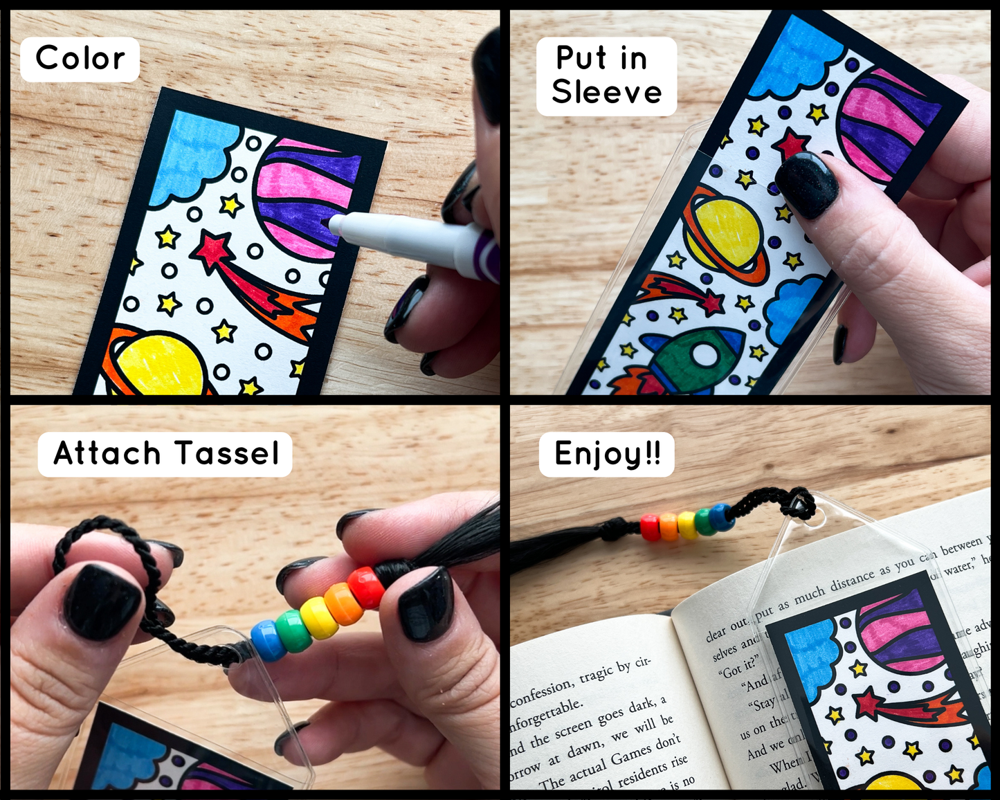 Spiderweb Coloring Bookmark Craft Kit, Halloween Party Favor