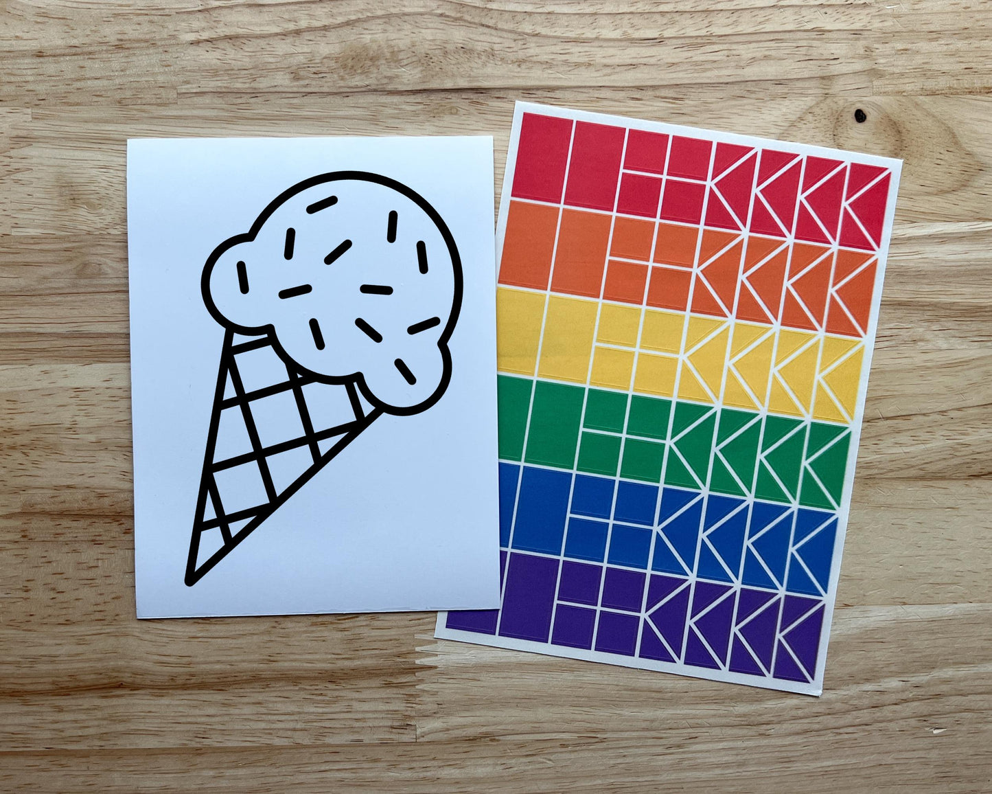 Ice Cream Suncatcher Sticker Craft Kit