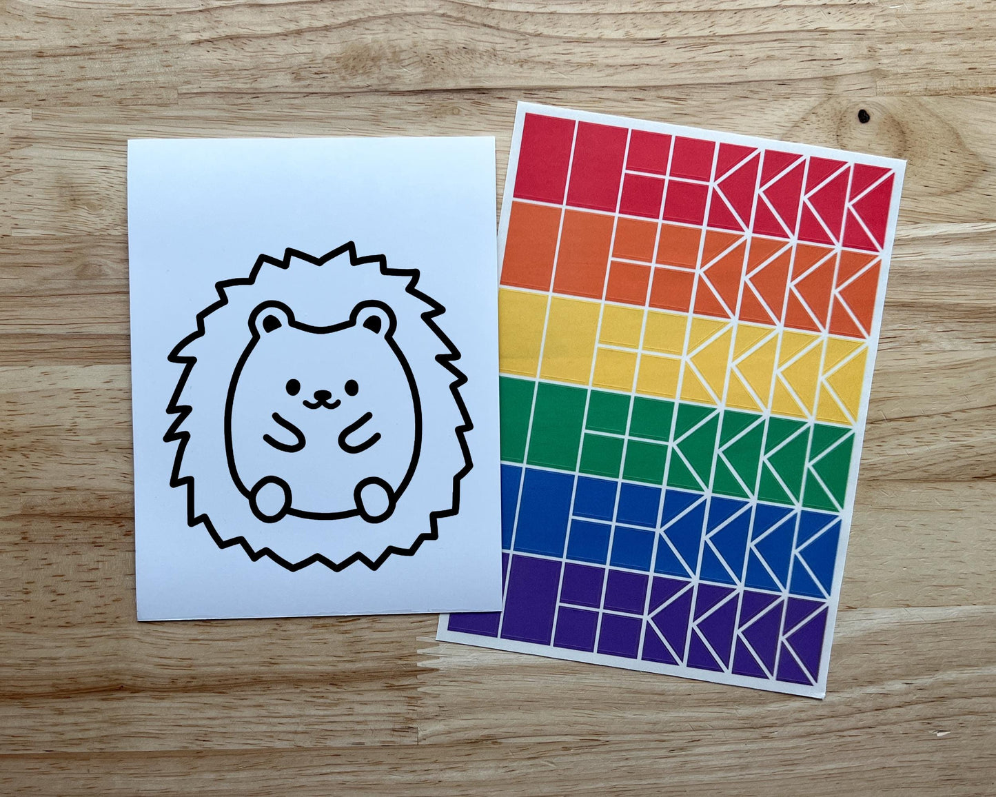 Hedgehog Suncatcher Sticker Craft Kit