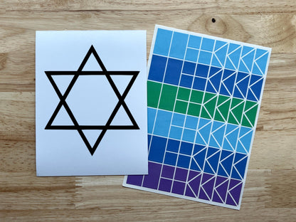 Star of David Suncatcher Sticker Craft Kit