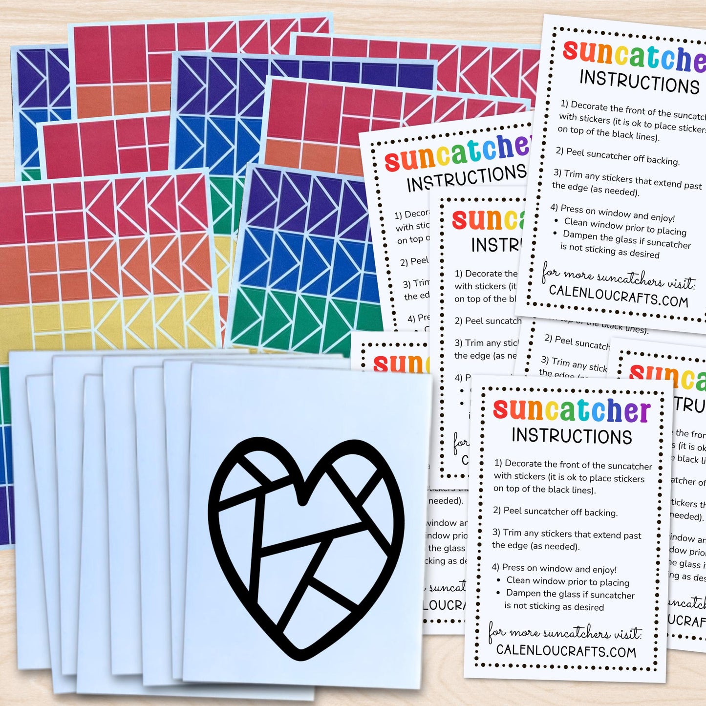 Bulk Valentine Suncatcher Craft Activity