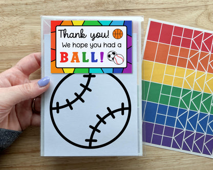Softball Suncatcher Craft Party Favor