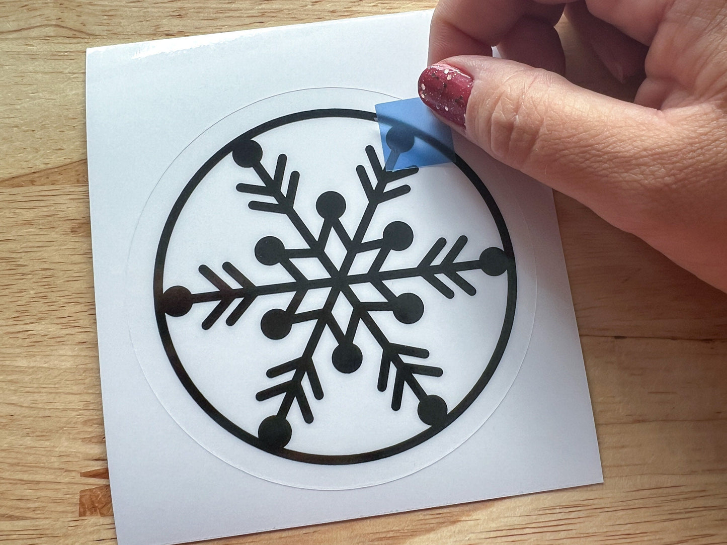 Snowflake Suncatcher Sticker Holiday Craft Kit, Set of 4