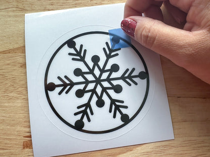 Snowflake Suncatcher Sticker Holiday Craft Kit, Set of 4