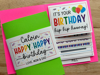 Birthday Gift Scratch Reveal Card
