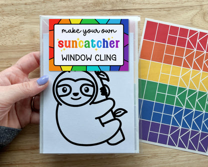 Sloth Suncatcher Sticker Craft Kit