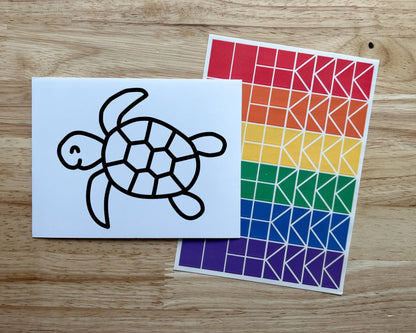 Sea Turtle Suncatcher Sticker Craft Kit