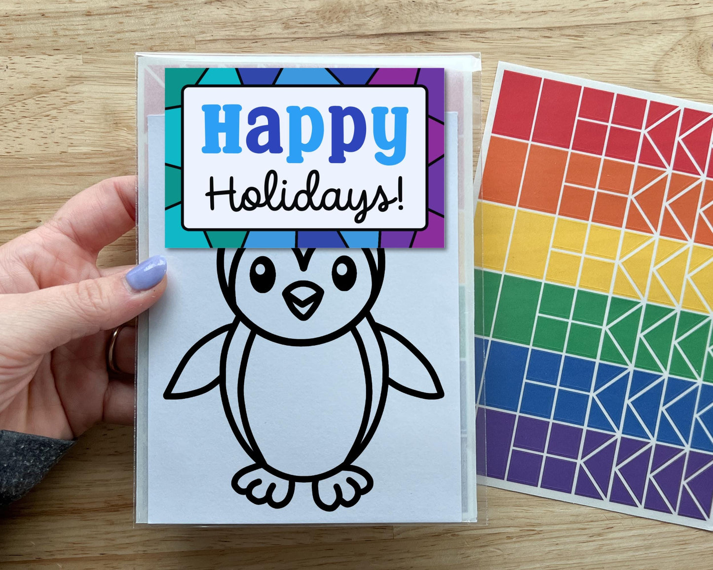 Penguin Suncatcher Sticker Holiday Craft Kit