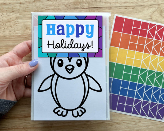Penguin Suncatcher Sticker Holiday Craft Kit