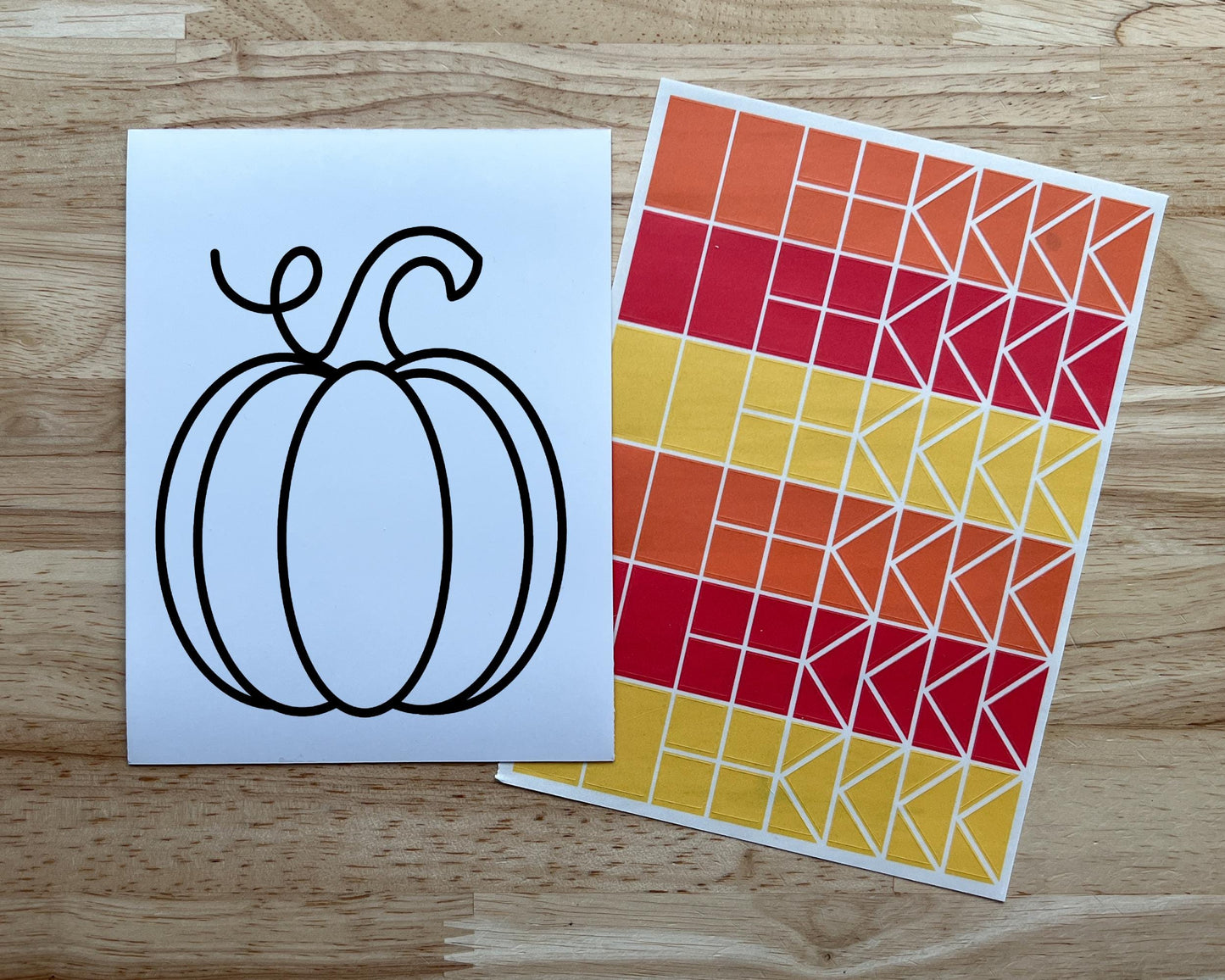 Fall Pumpkin Suncatcher Sticker Craft Kit