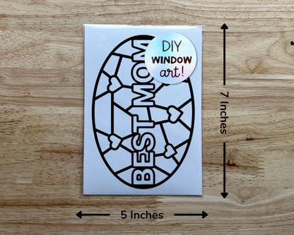 Best Mom Suncatcher Sticker Craft Kit