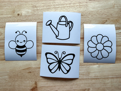 Garden Suncatcher Sticker Craft Kit, Set of 4