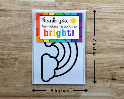 Rainbow Bright Suncatcher Craft Party Favor