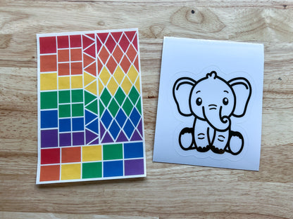 Elephant Suncatcher Sticker Craft Kit