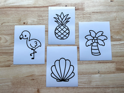 Beach Suncatcher Sticker Craft Kit, Set of 4