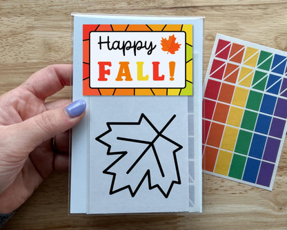 Mini Fall Leaf Suncatcher Sticker Craft Kit