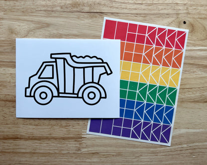 Dump Truck Suncatcher Craft Party Favor