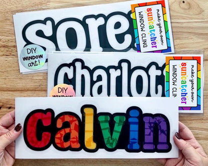 Personalized Large Name Suncatcher Sticker Craft Kit