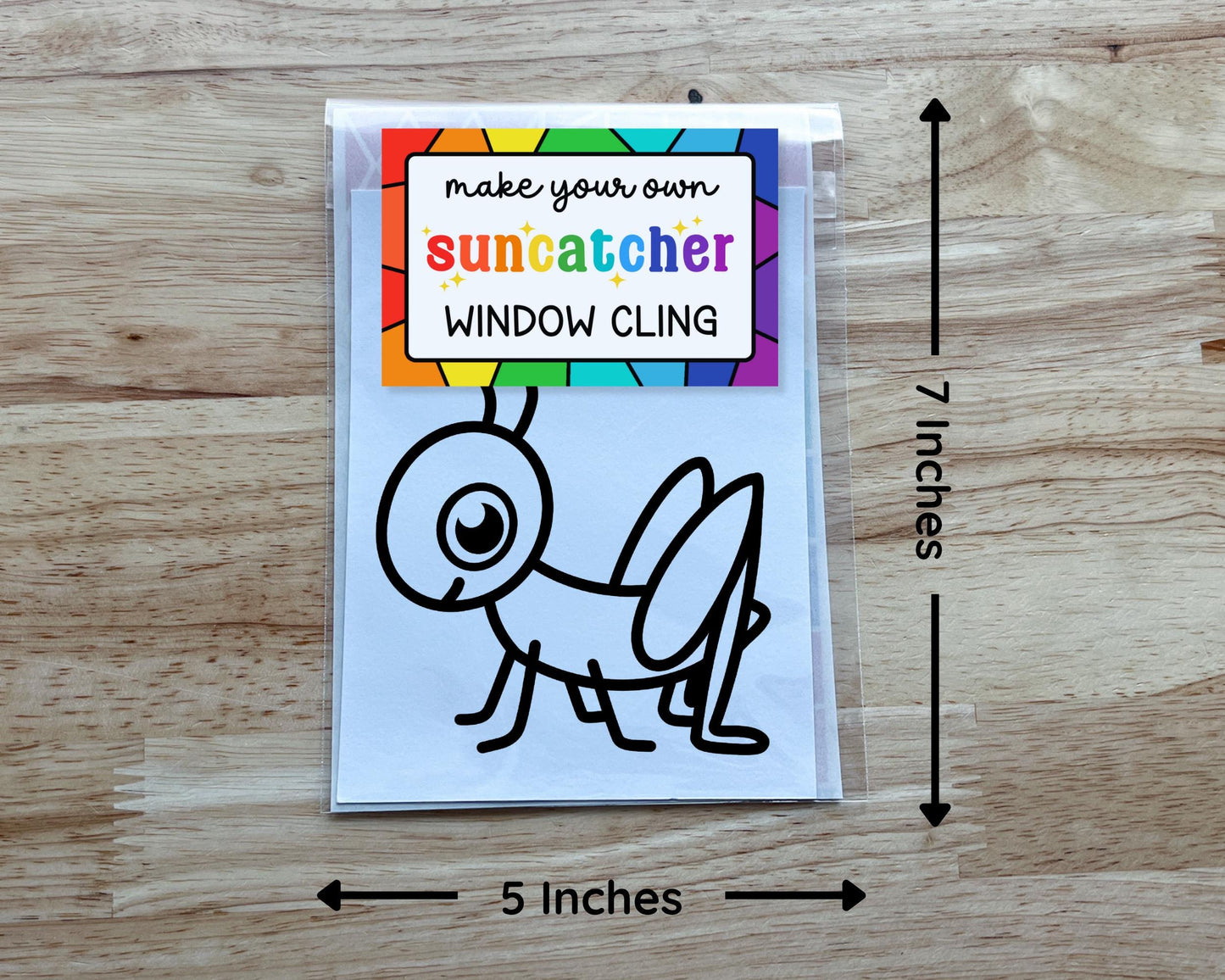 Insect Suncatcher Sticker Craft Kit, Set of 4