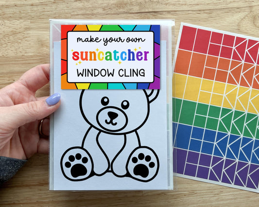 Bear Suncatcher Sticker Craft Kit
