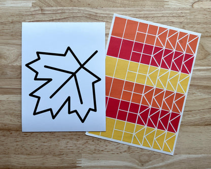 Fall Leaf Suncatcher Sticker Craft Kit